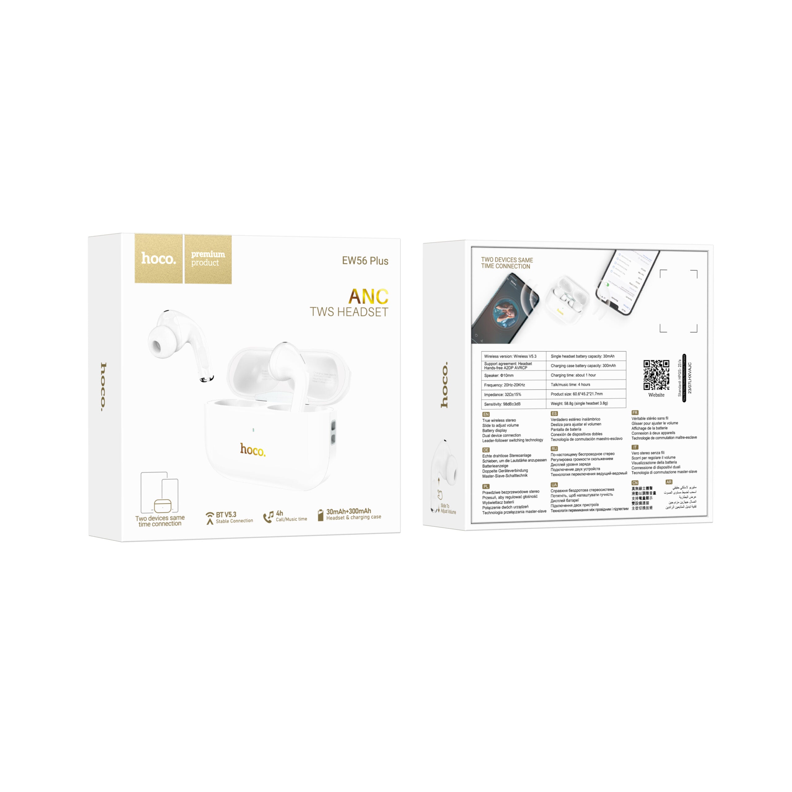 HOCO. EW56 Plus Wireless Headphones with Charging Case